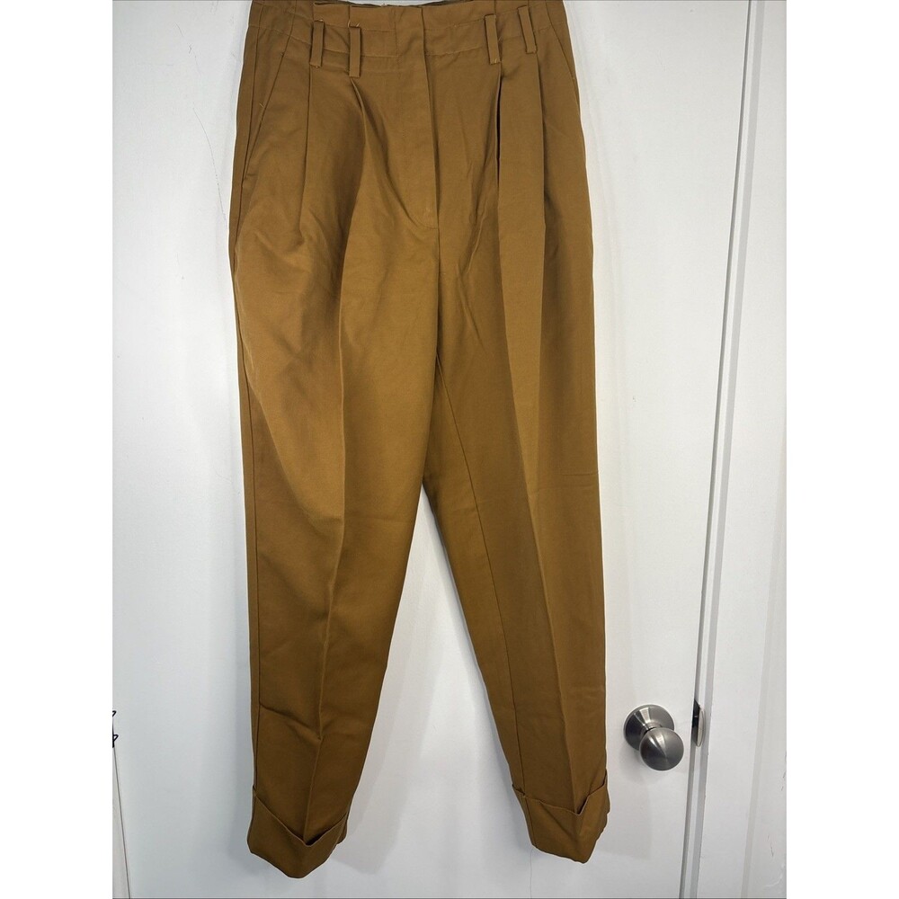 Elizabeth & James High‎ Waisted Pleated Ankle Pants Size 2 Y2K Mustard W26 L27